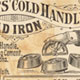 An advert for Mrs Potts Cold Handle Sad Iron from 1880.